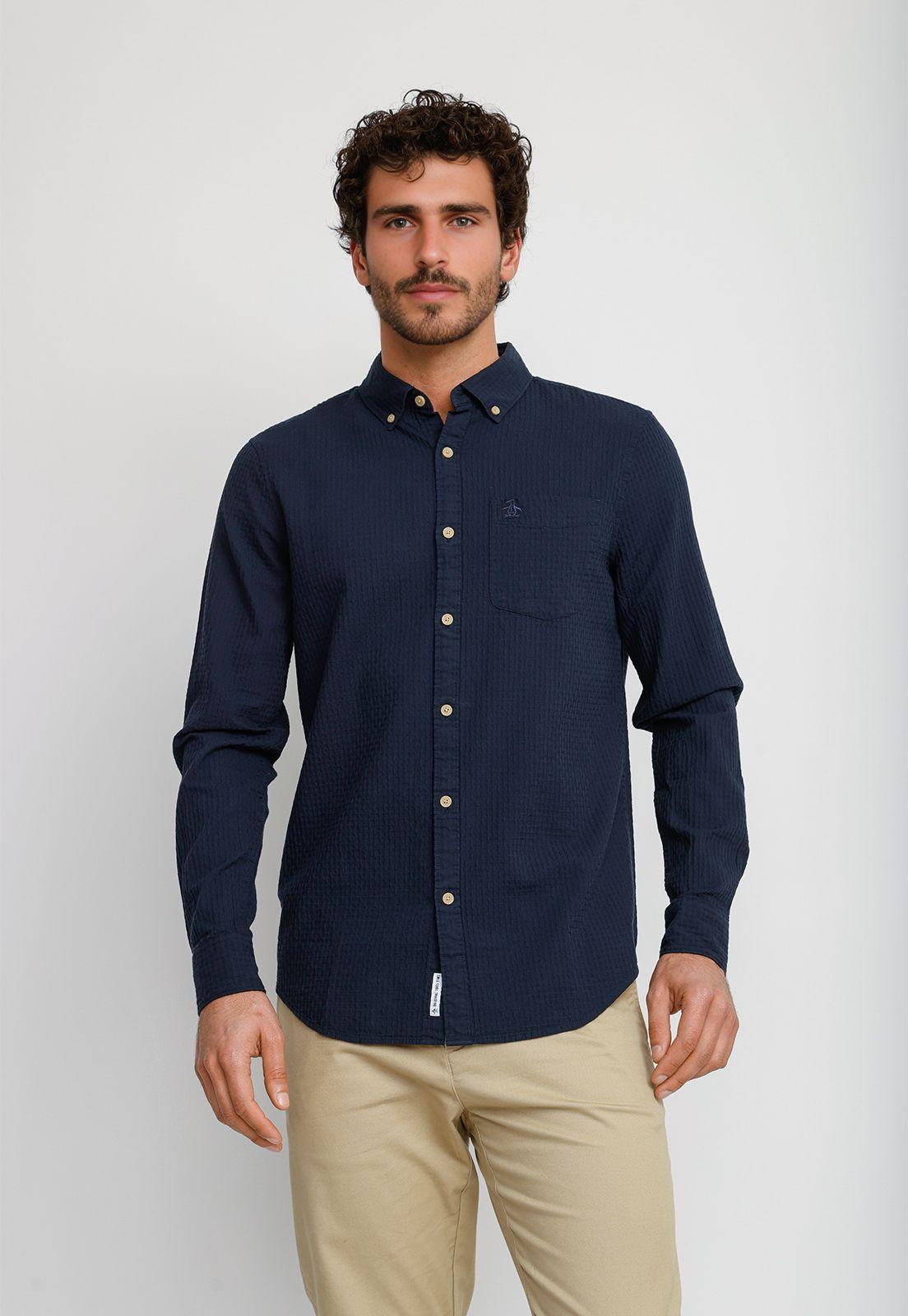 Camisa Hombre Navy OPWS2523-0