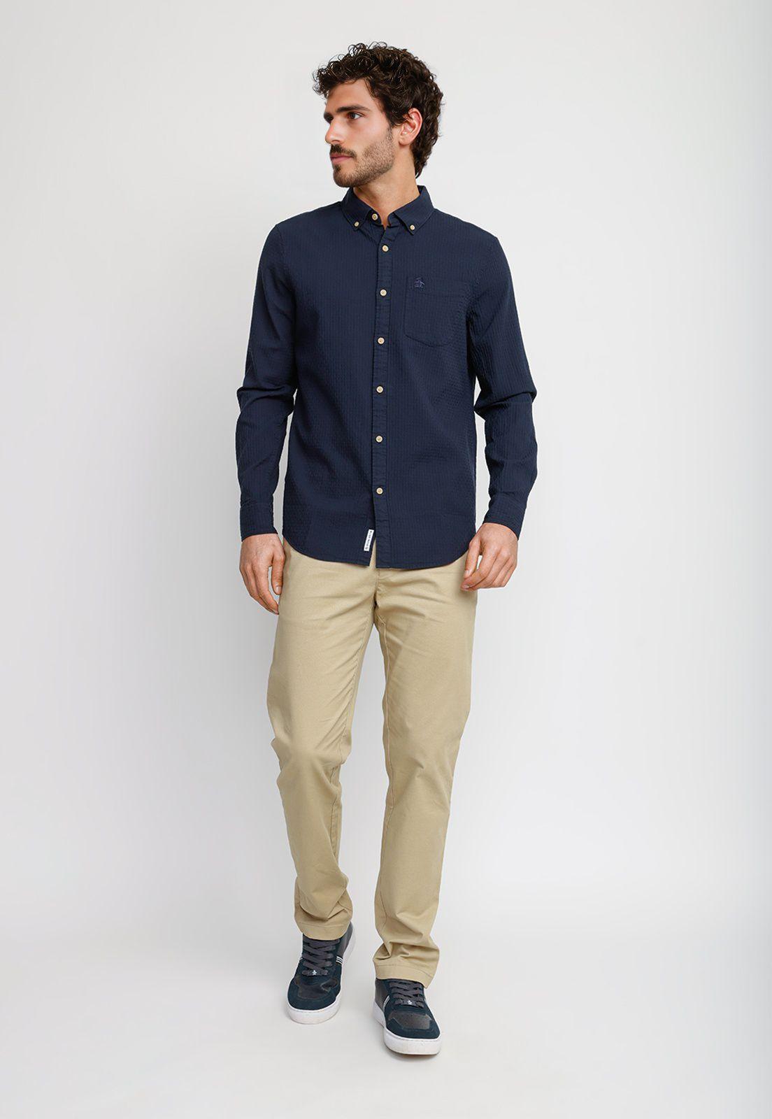 Camisa Hombre Navy OPWS2523-3
