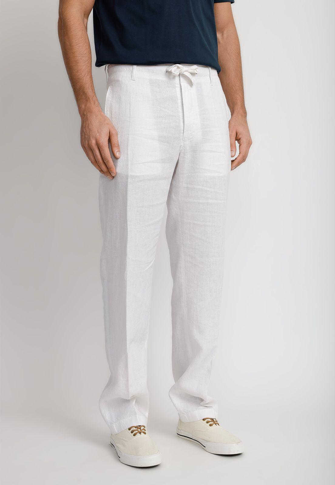 Pantalón Lino Blanco 4AHB3305-0