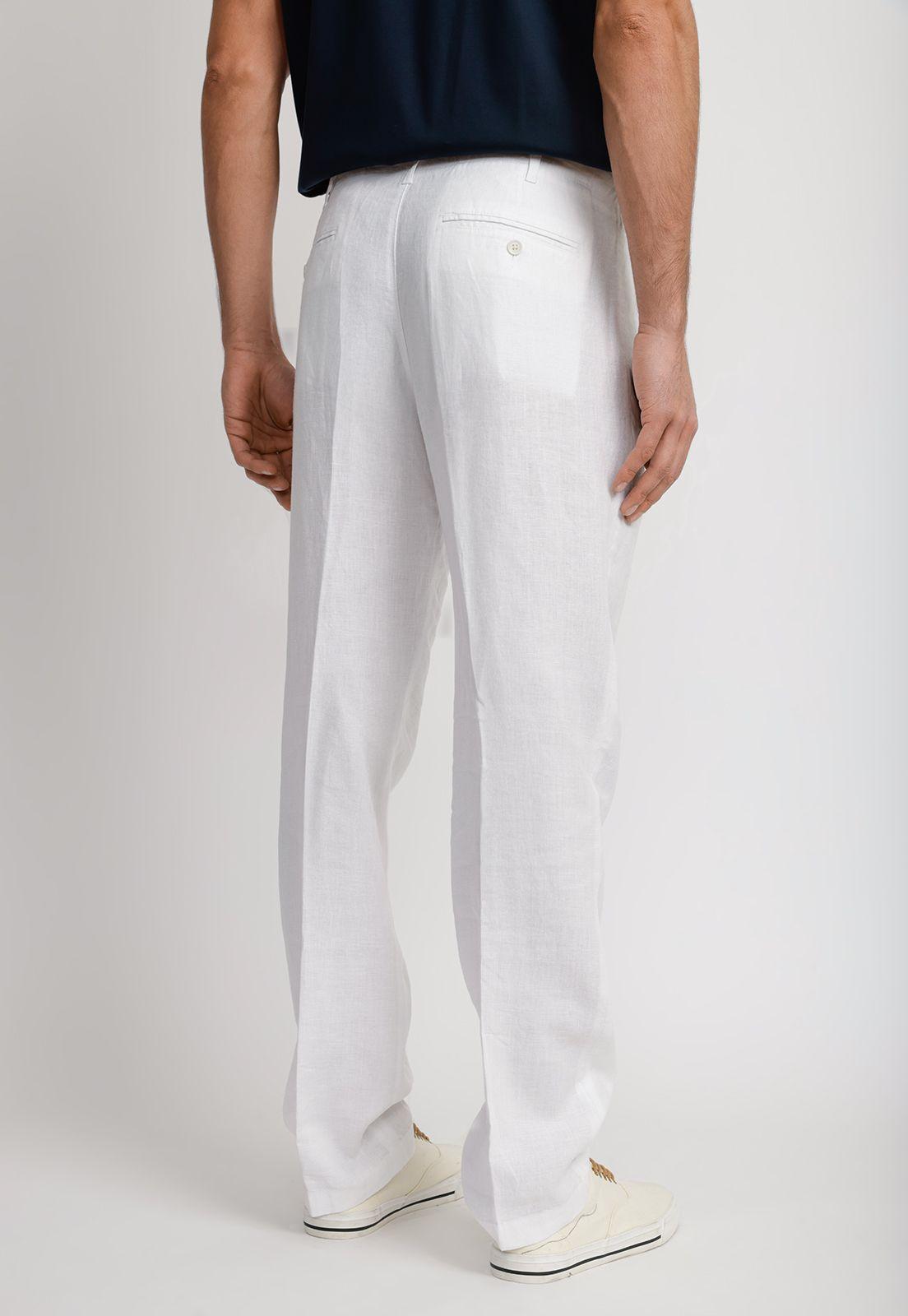Pantalón Lino Blanco 4AHB3305-1
