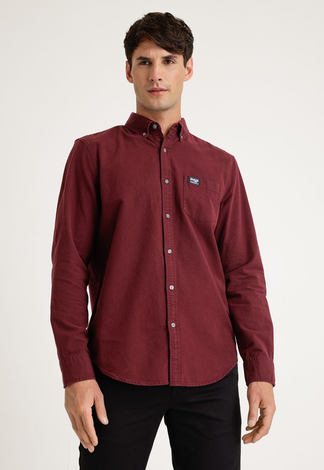 Camisa Hombre Manga Larga Button Down Oxford-0