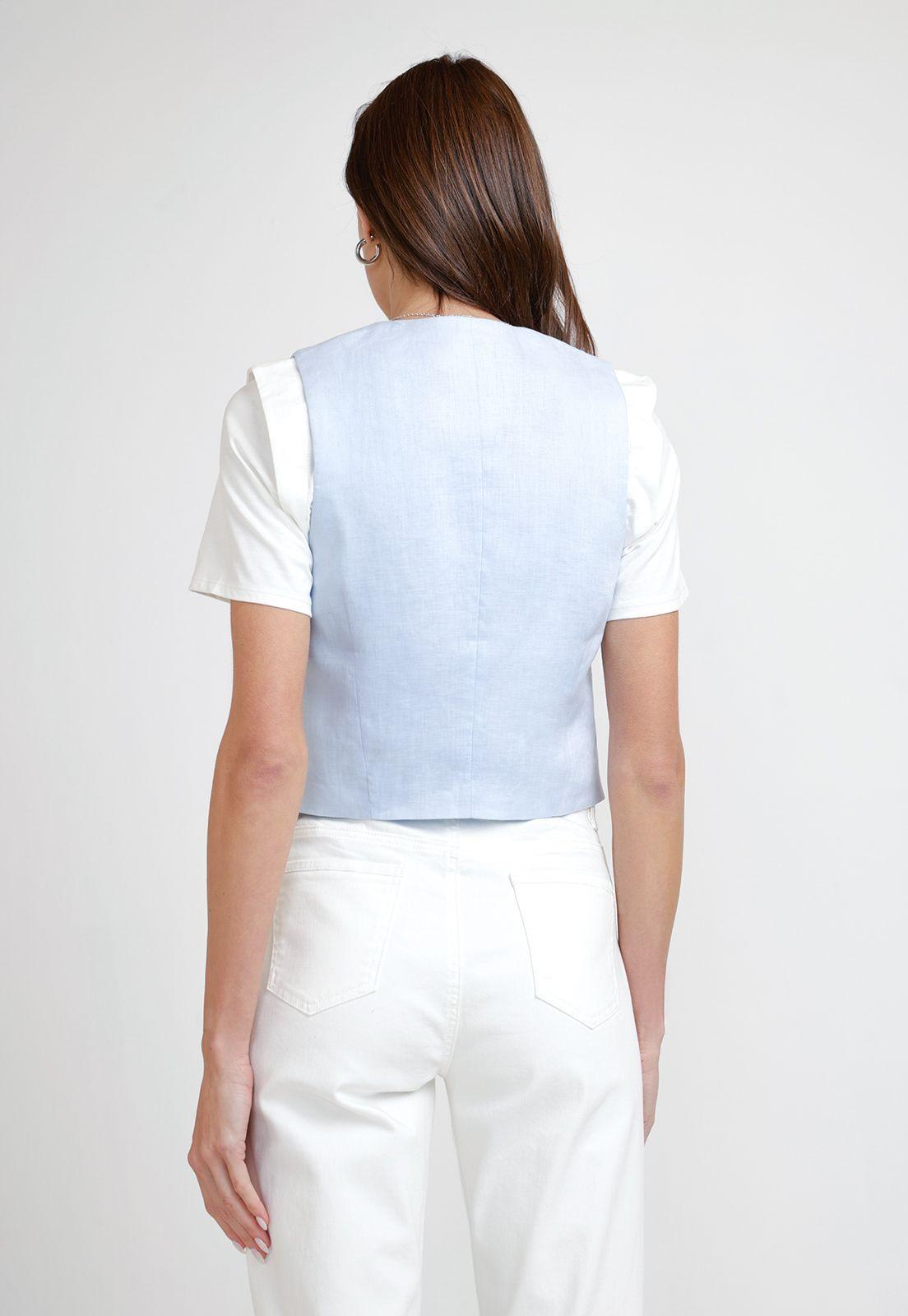 Vest de Mujer Modelo Kari Color Celeste-1