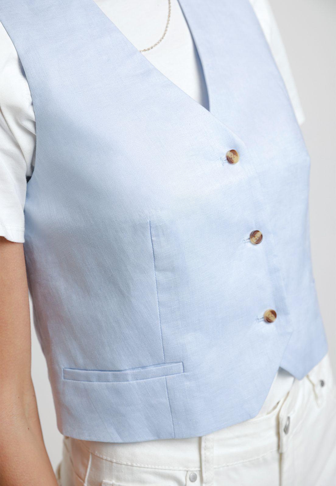 Vest de Mujer Modelo Kari Color Celeste-2