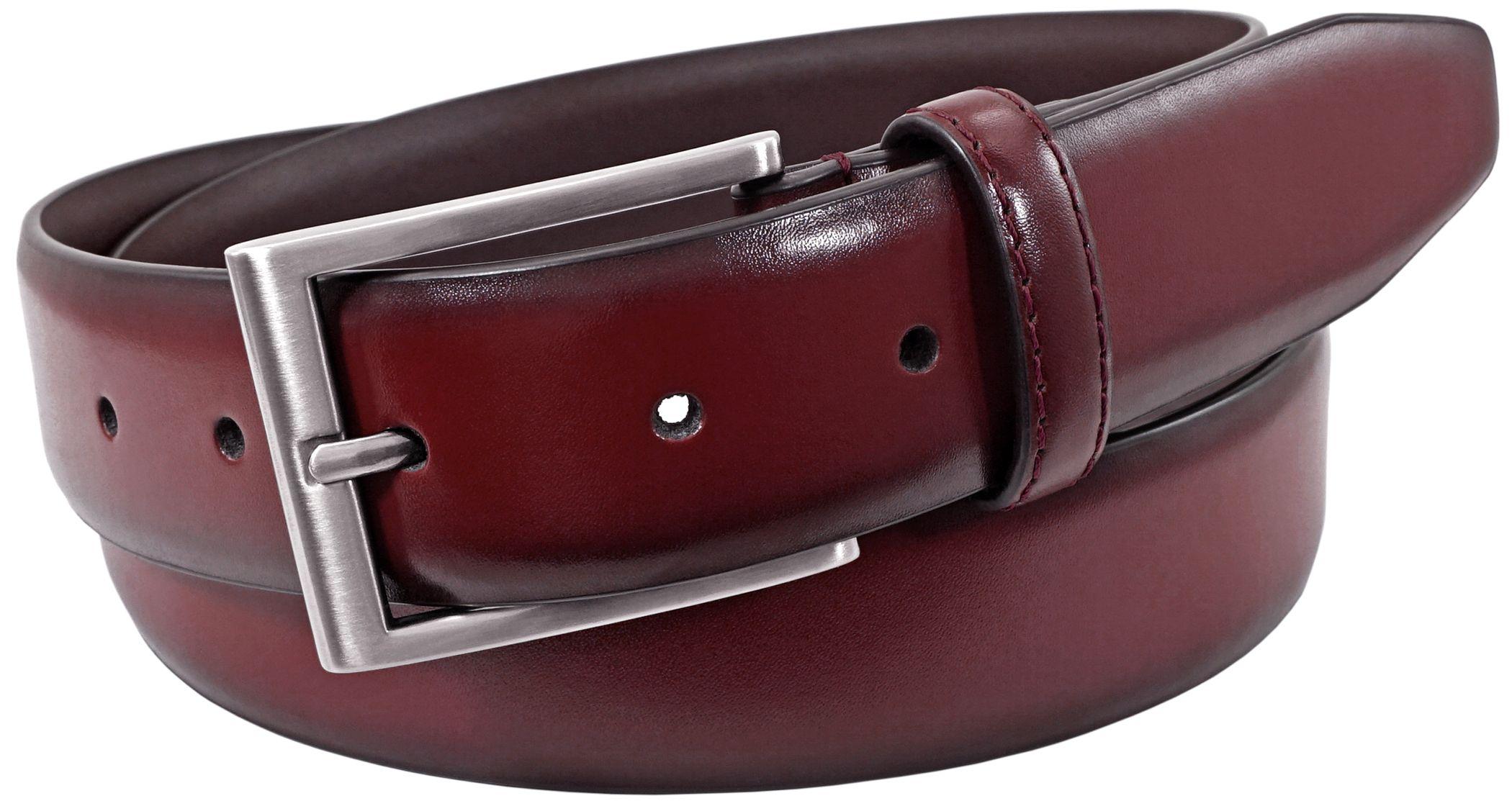 Cinturón De Cuero Burdeo-0