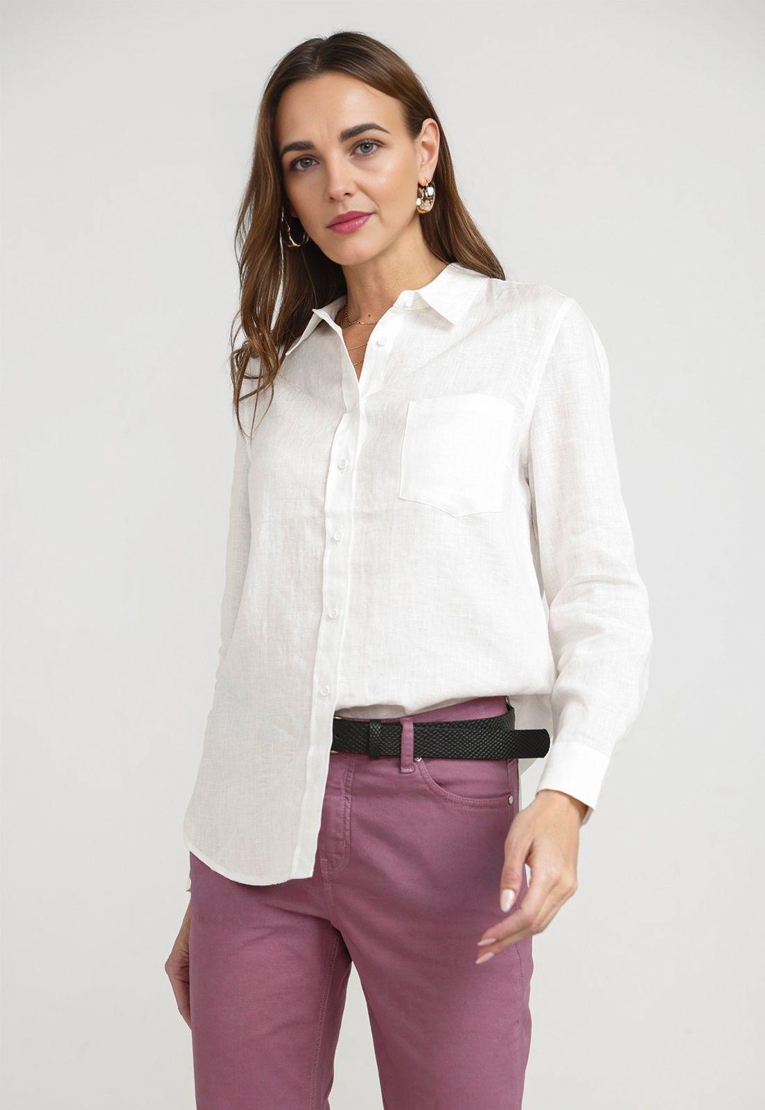 Blusa Mujer Cea Lino Blanco-0