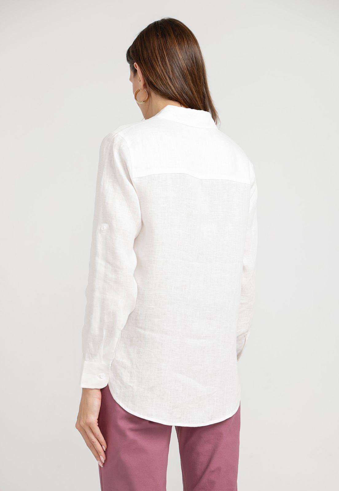 Blusa Mujer Cea Lino Blanco-1