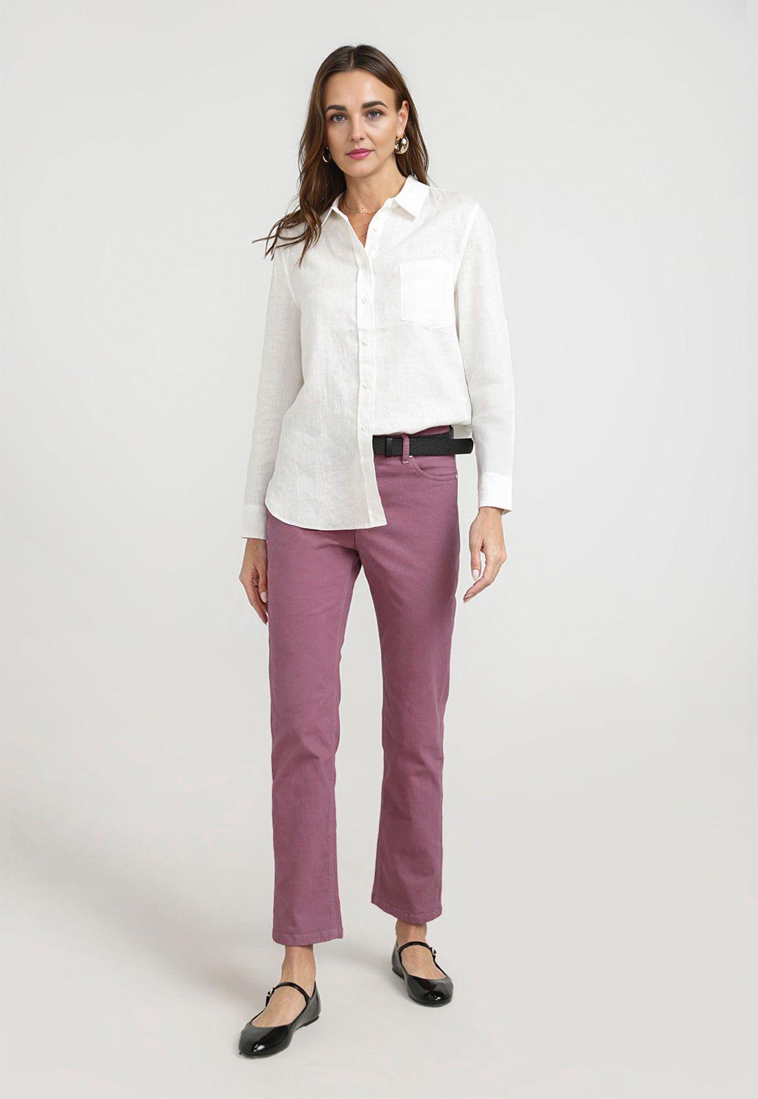 Blusa Mujer Cea Lino Blanco-3