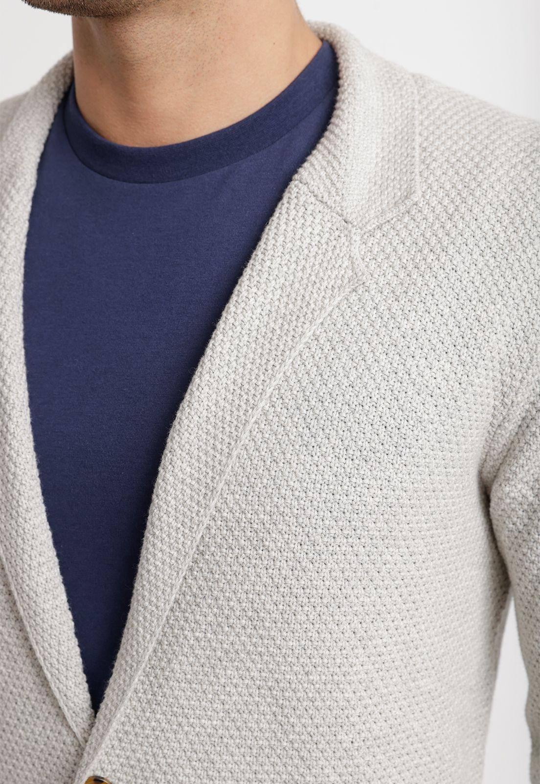 Cardigan 3 Botones Algodón Paulo Beige-2