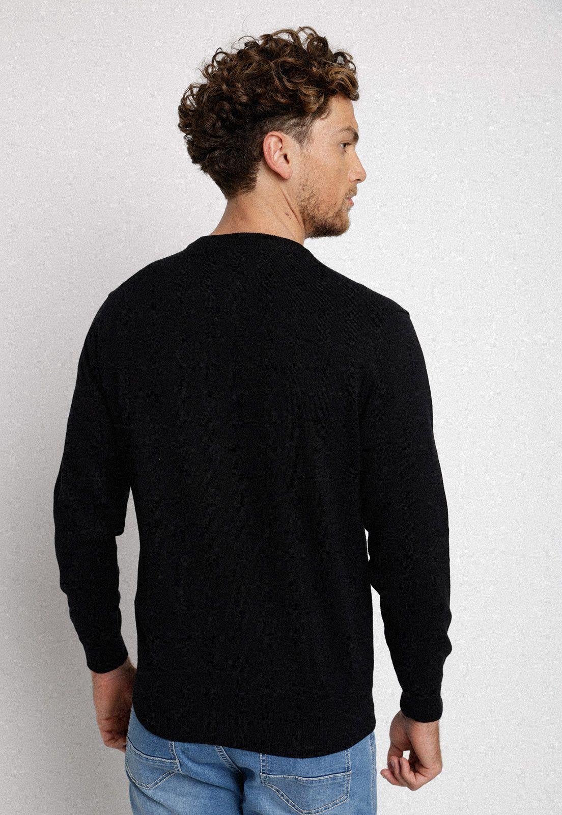 Sweater  hombre Slim Fit Phelps Algodón Negro-1