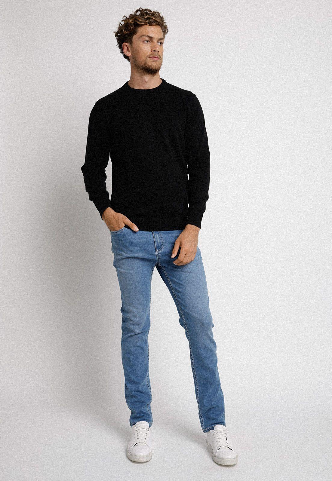 Sweater  hombre Slim Fit Phelps Algodón Negro-3
