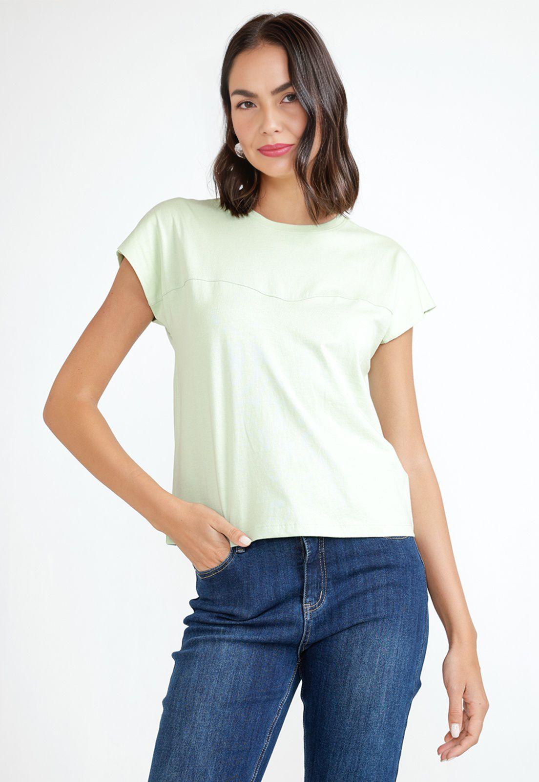 Polera Mujer Algodón Peruano Verde-0