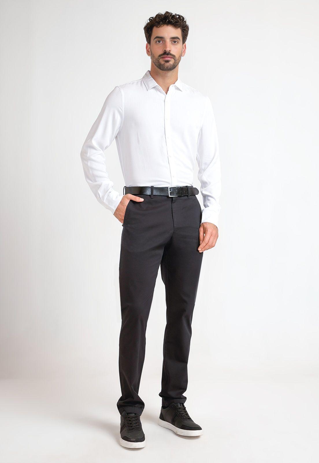 Camisa Hombre Manga Larga Blanco-3