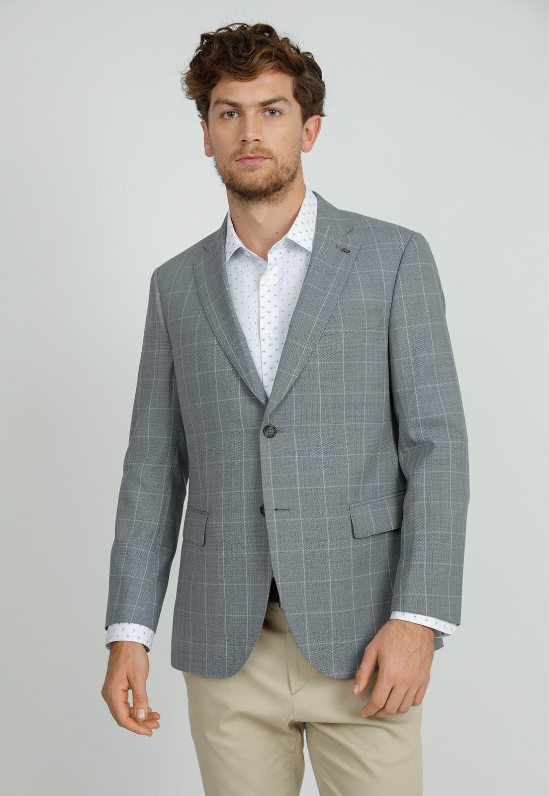 Chaqueta Formal Hombre Regular fit Executive   Gris Biontech (Repelente al Agua)-0