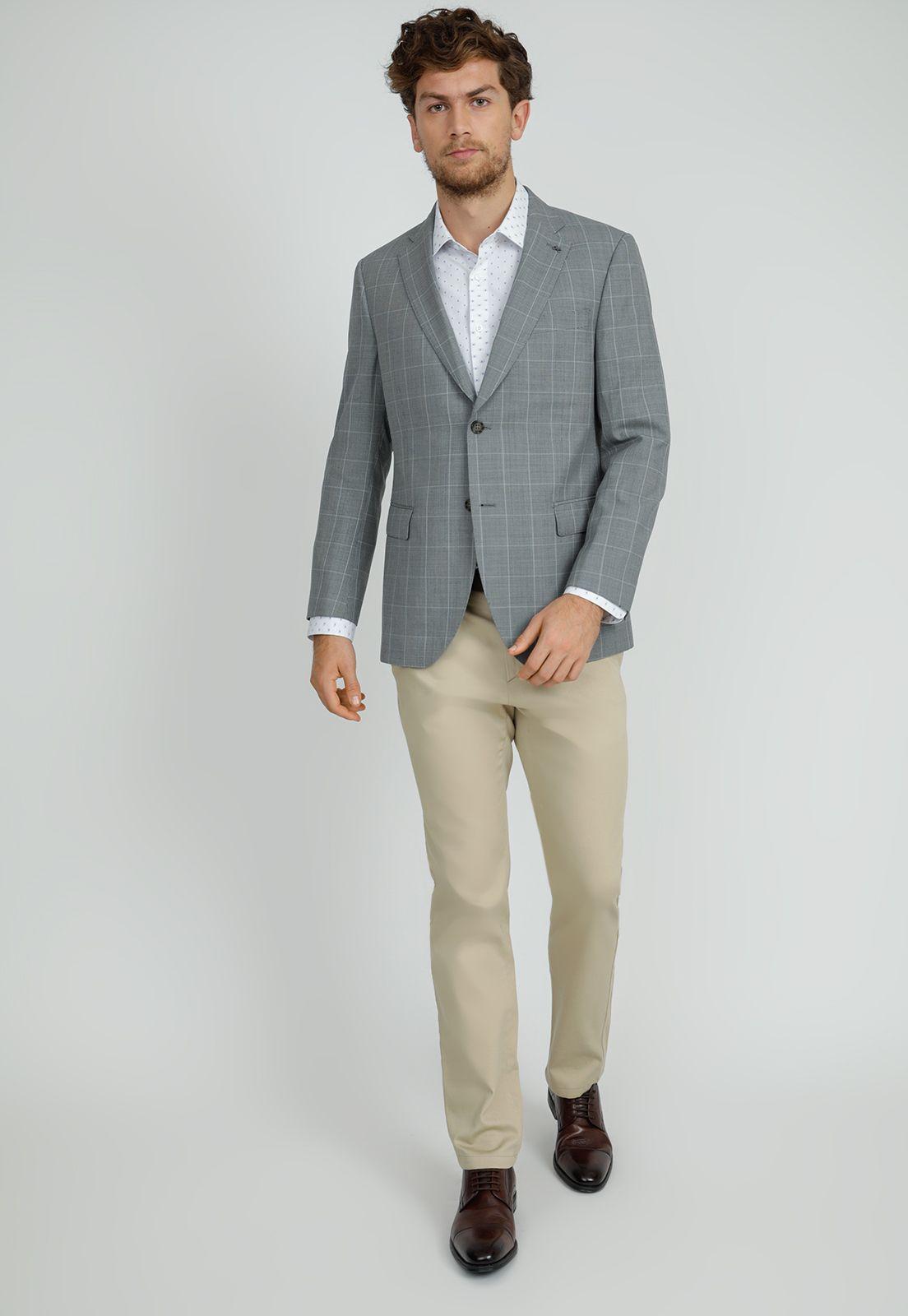 Chaqueta Formal Hombre Regular fit Executive   Gris Biontech (Repelente al Agua)-2