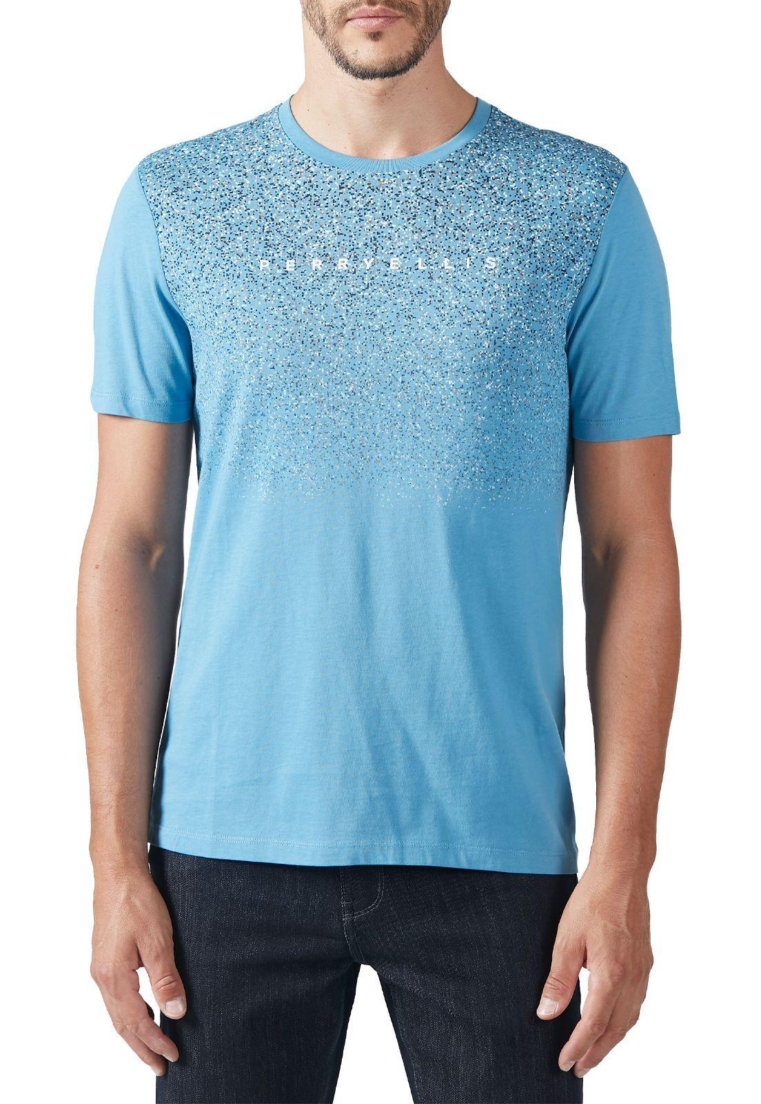 Polera Celeste Estampado Degradé-0