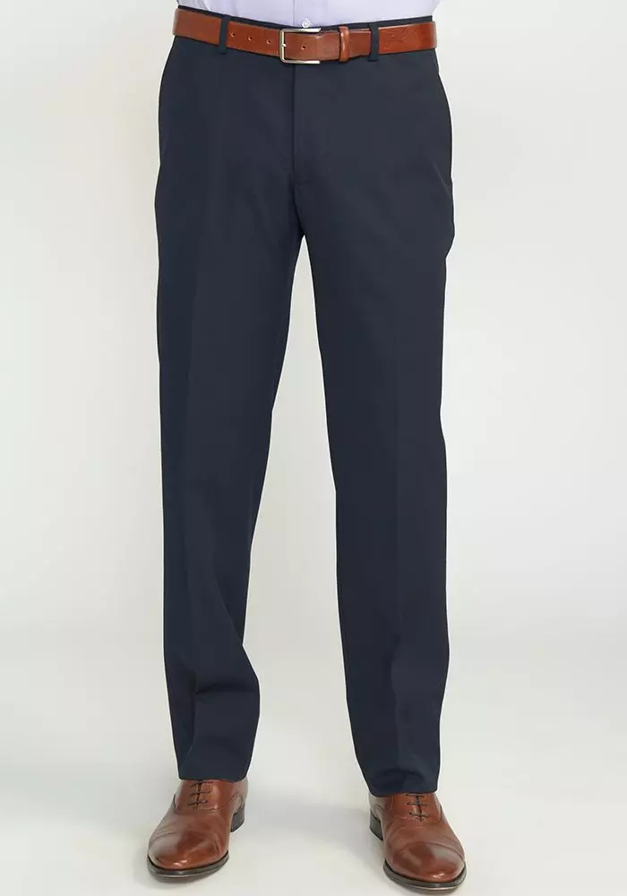 Pantalón Formal Hombre Slim Fit Business Lana Azul Marino-1