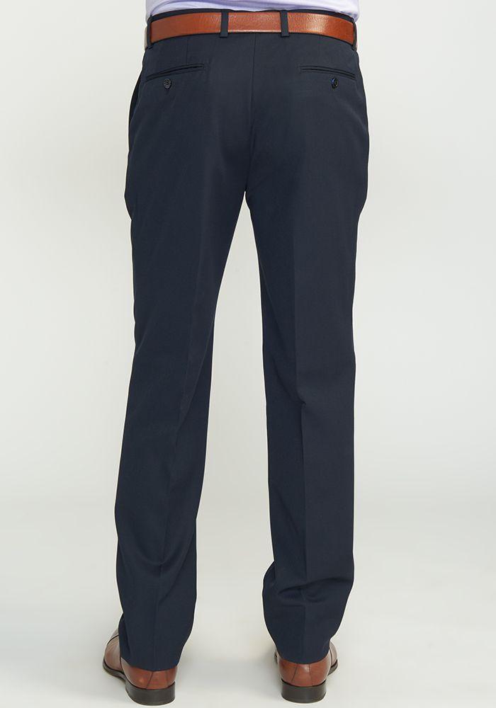 Pantalón Formal Hombre Slim Fit Business Lana Azul Marino-2