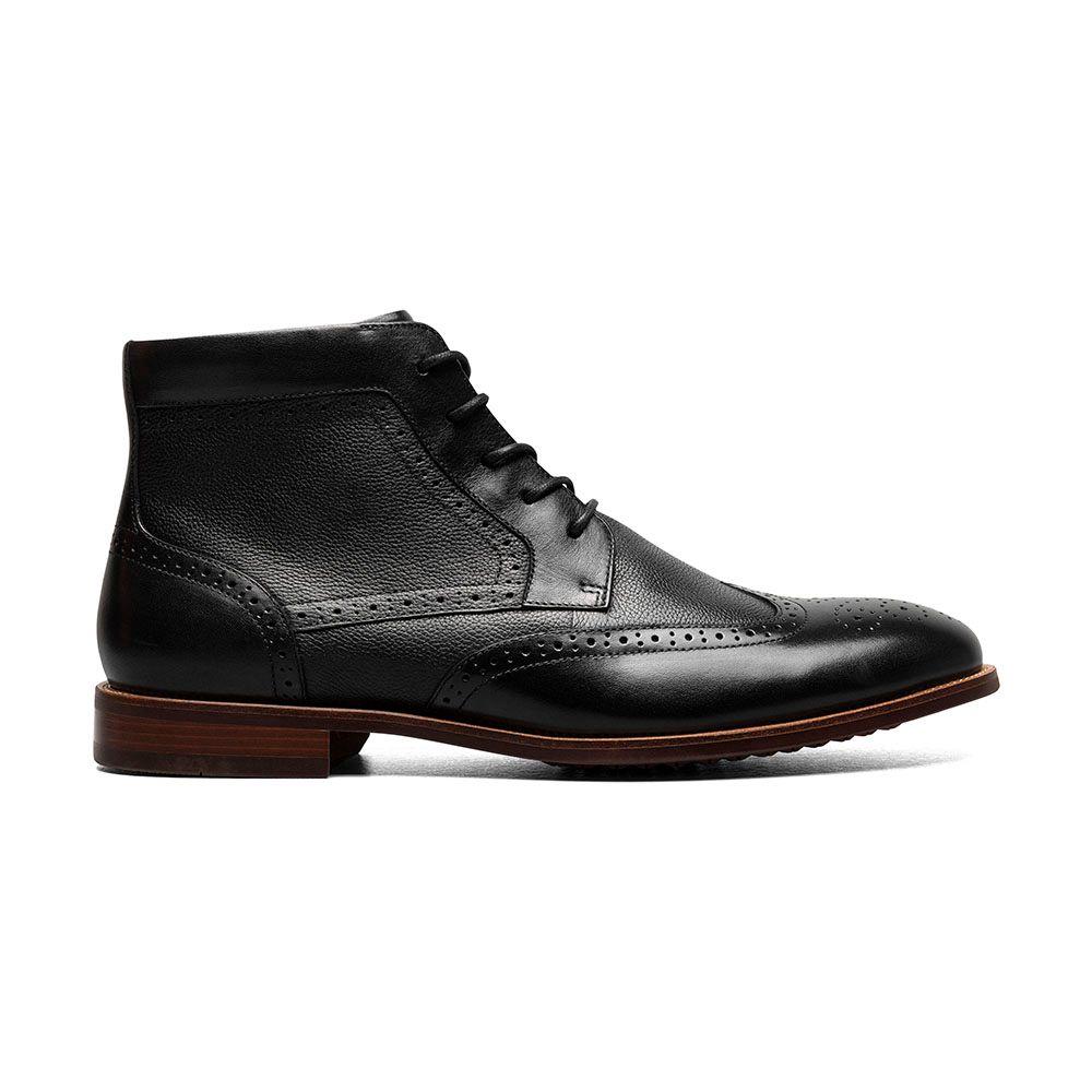 Botines Casual Rucci Wingtip Lace Up Negro-2