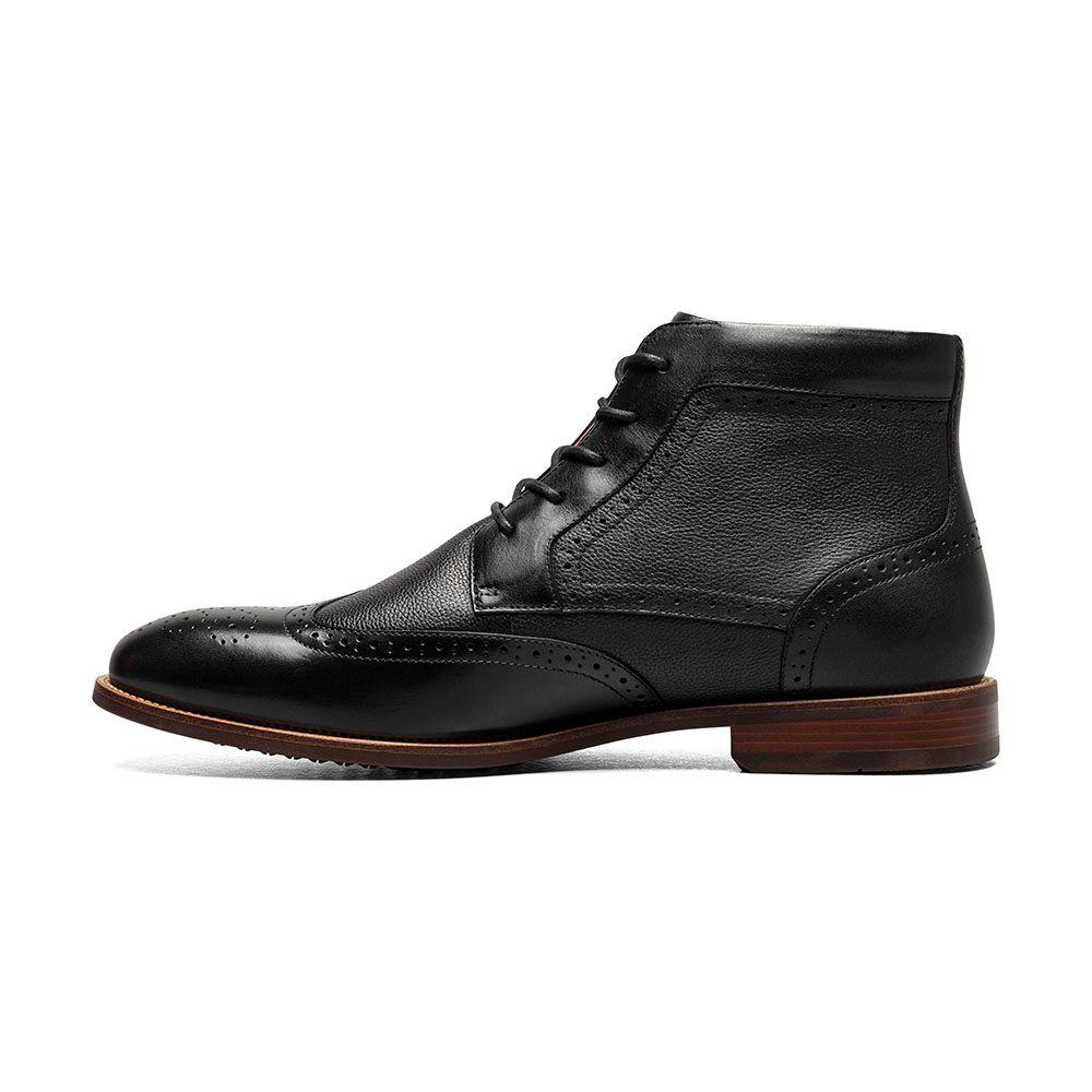 Botines Casual Rucci Wingtip Lace Up Negro-4