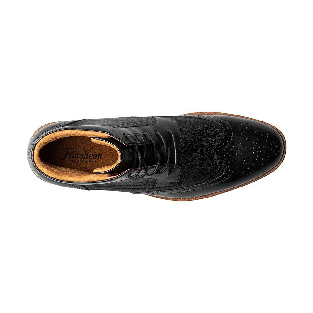 Botines Casual Rucci Wingtip Lace Up Negro-5