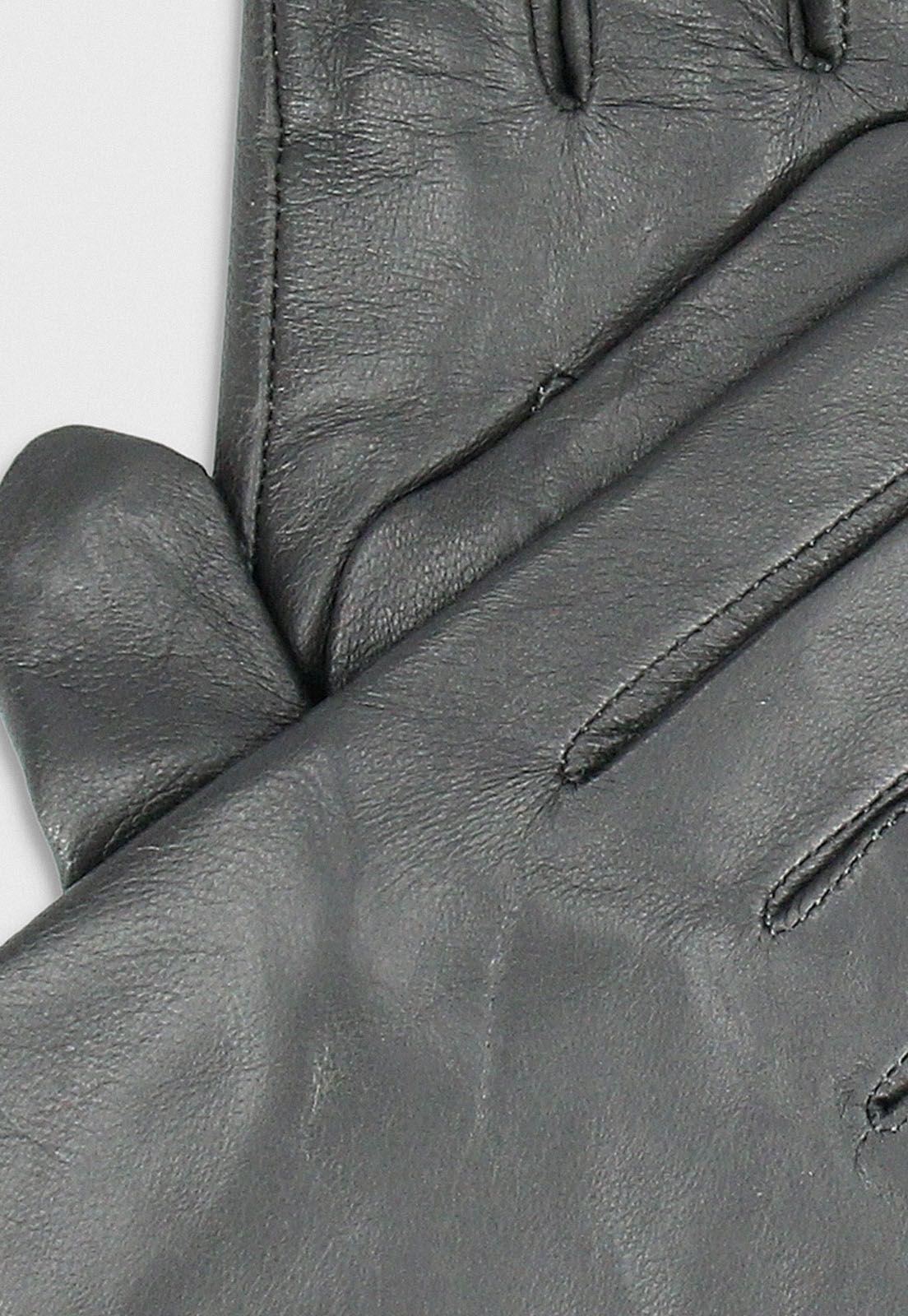 Guantes De Cuero Gris-1