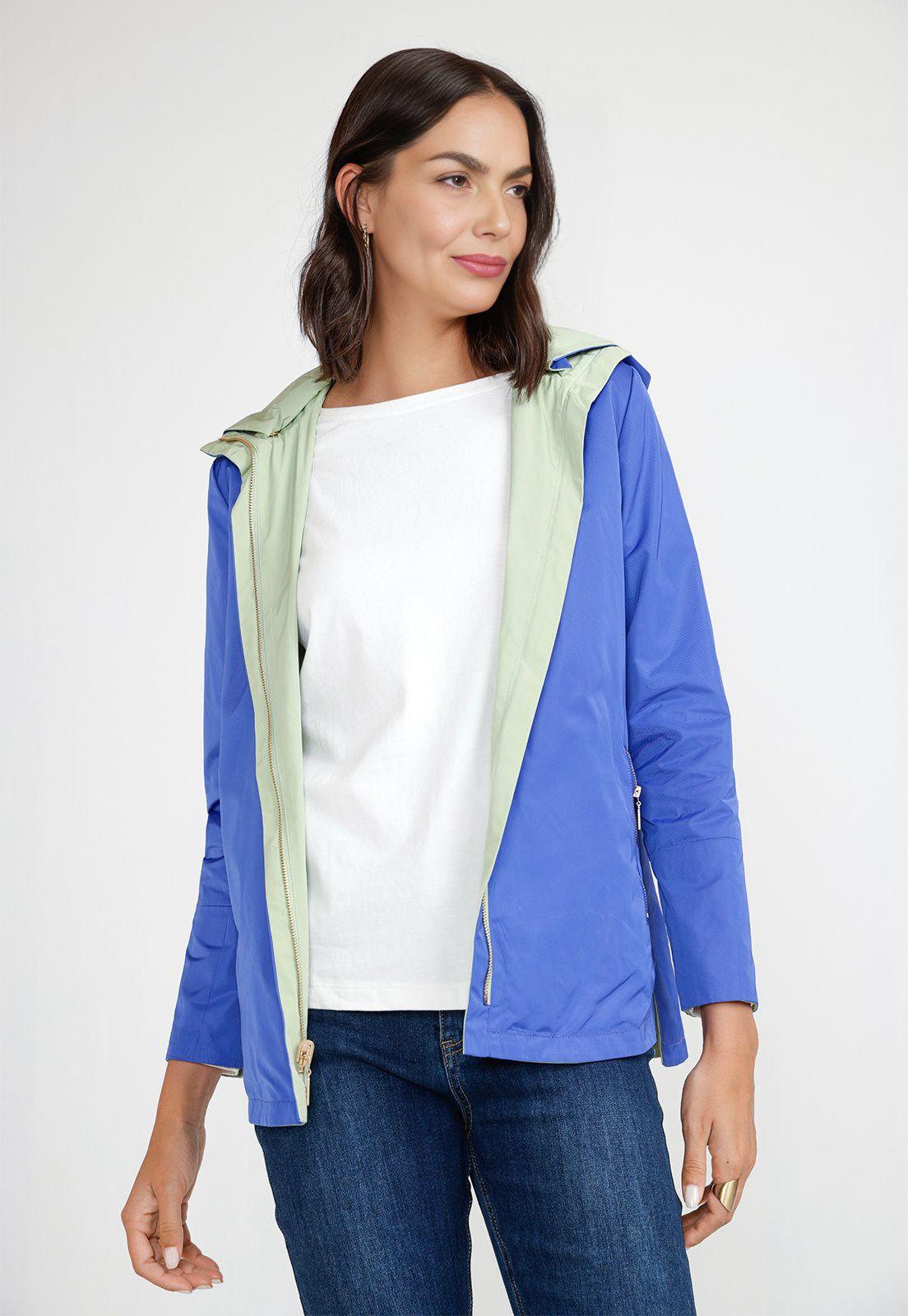 Chaqueta Mujer Reversible Eva Verde/Azulino-0