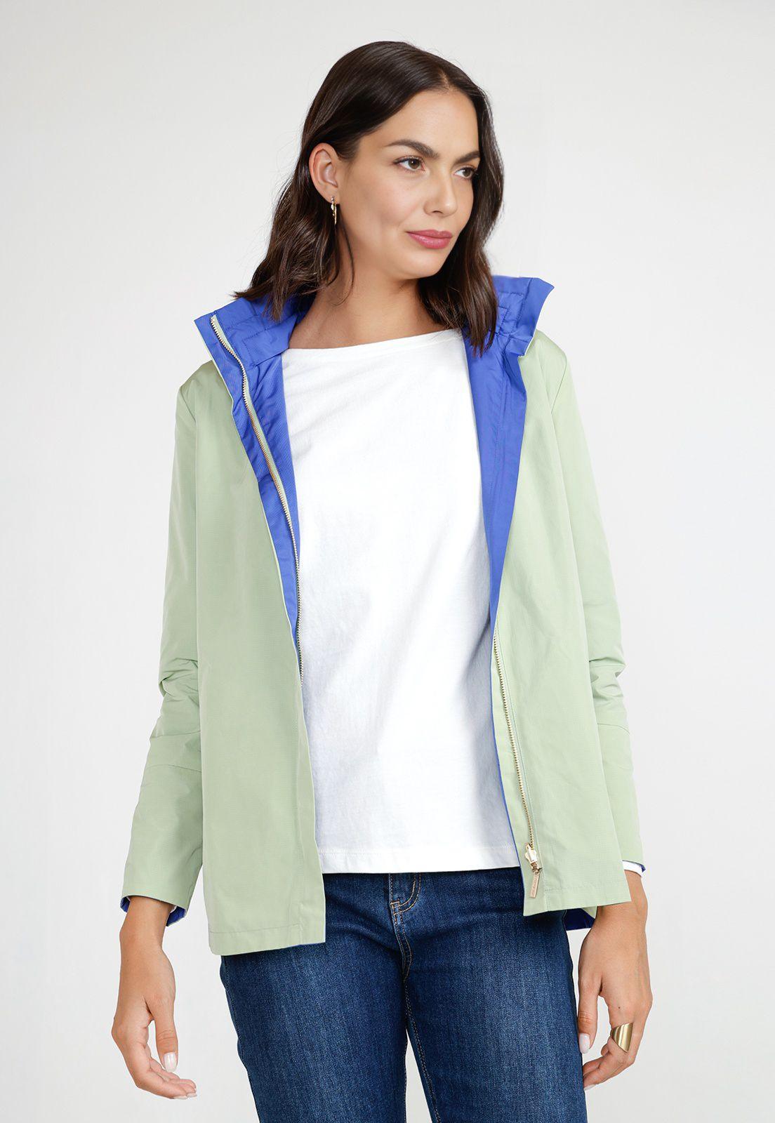 Chaqueta Mujer Reversible Eva Verde/Azulino-1
