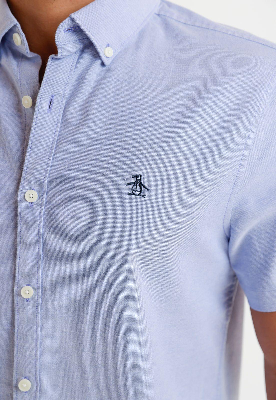 Camisa Hombre Manga Corta Celeste OPWB0037-2