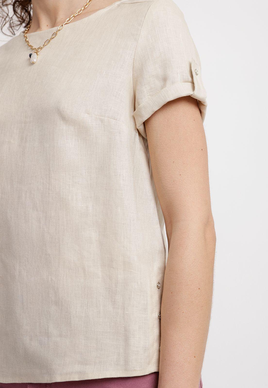 Blusa Mujer Garza Viscosa Beige-2