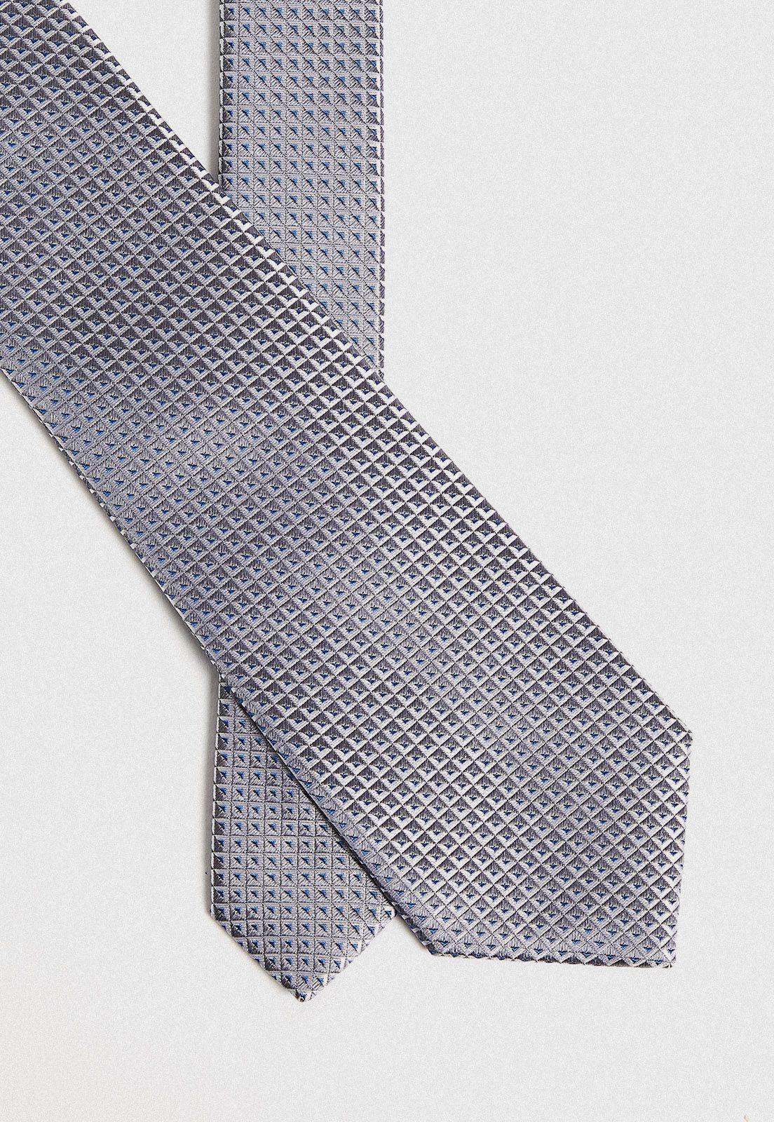 Corbata hombre Formal Executive Seda Gris -1