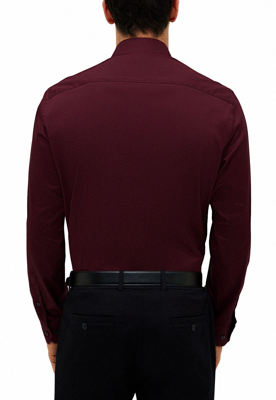 Camisa Formal Hombre Wrinkle Free (Evita Arrugas) Burdeo-1