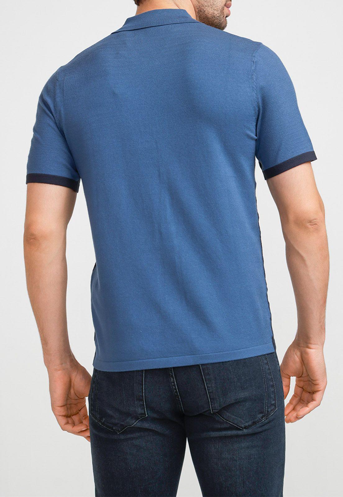 Polera Hombre Polo Knit con Cierre Navy-1