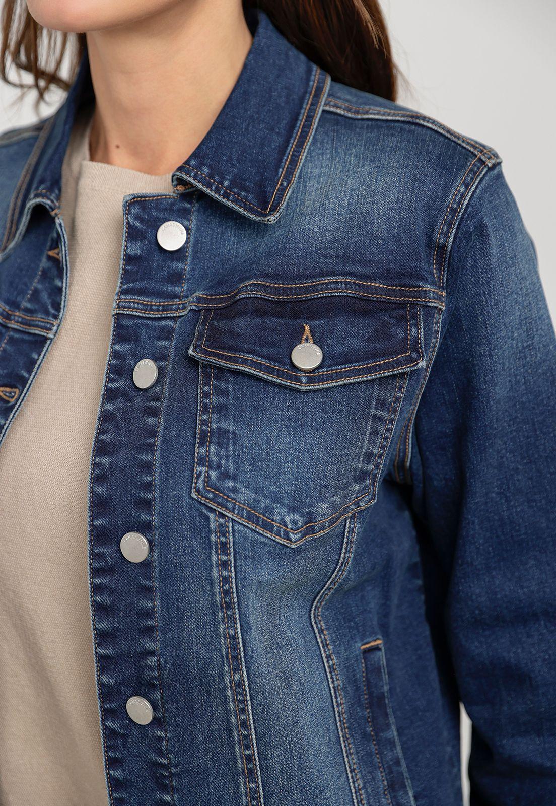 Chaqueta Mujer Cromita Algodón Azul-2