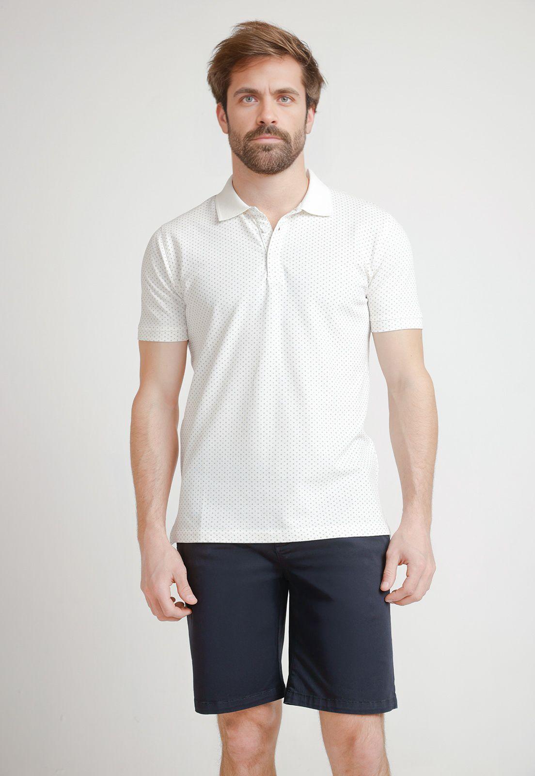 Polera Hombre Algodón Estampada Slim Maxwell Blanco-0
