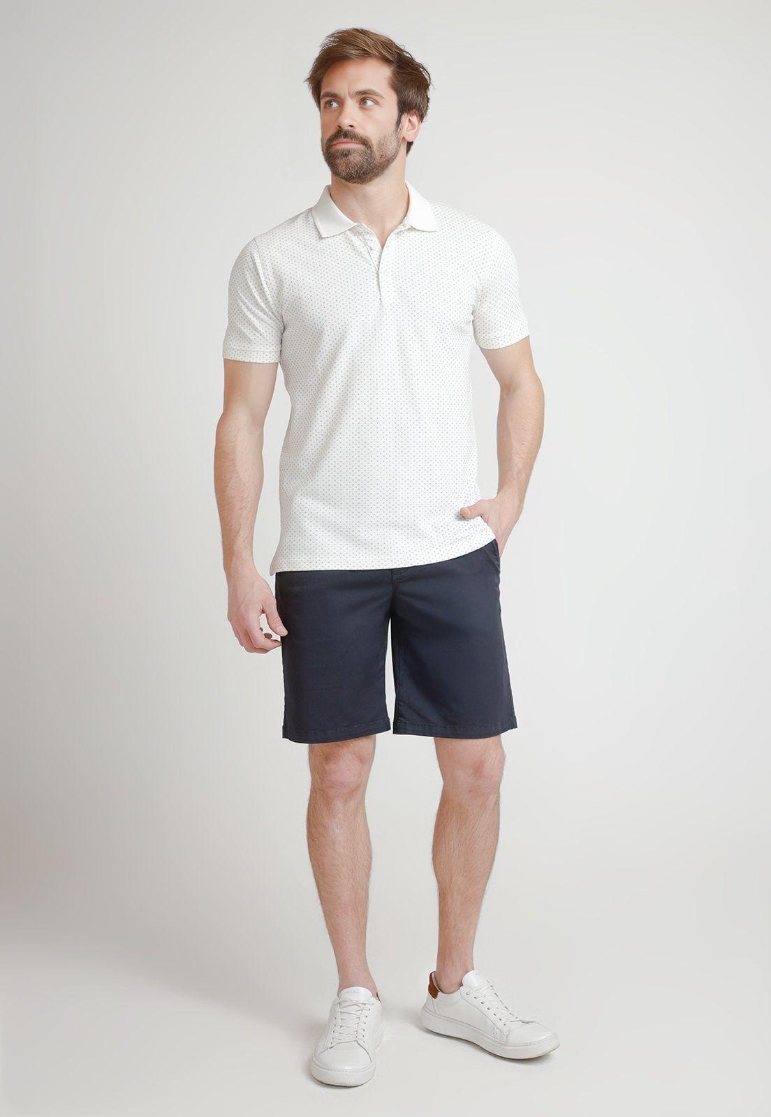 Polera Hombre Algodón Estampada Slim Maxwell Blanco-3