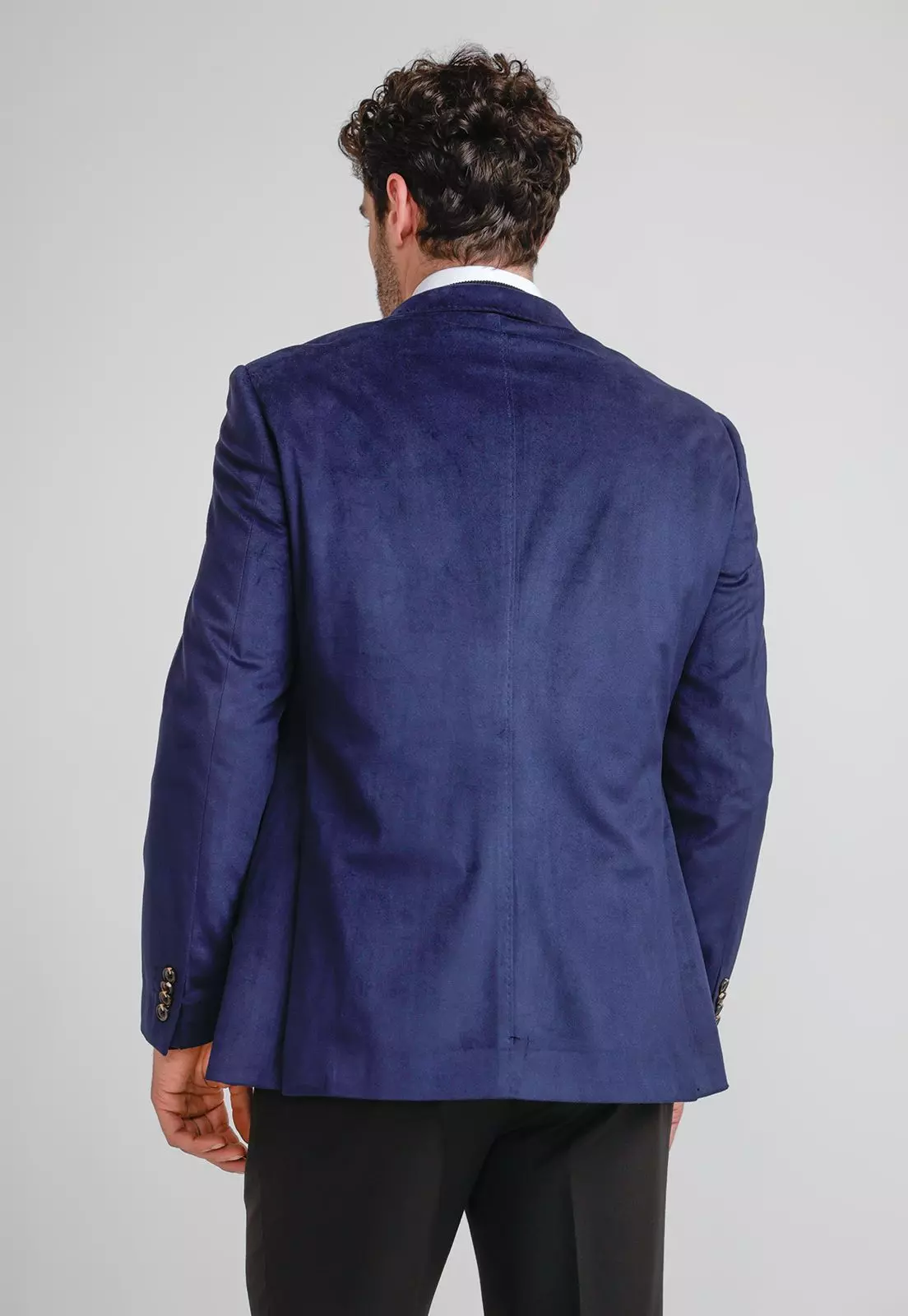 Chaqueta Hombre Formal Terciopelo Slim Executive Azul Marino-1