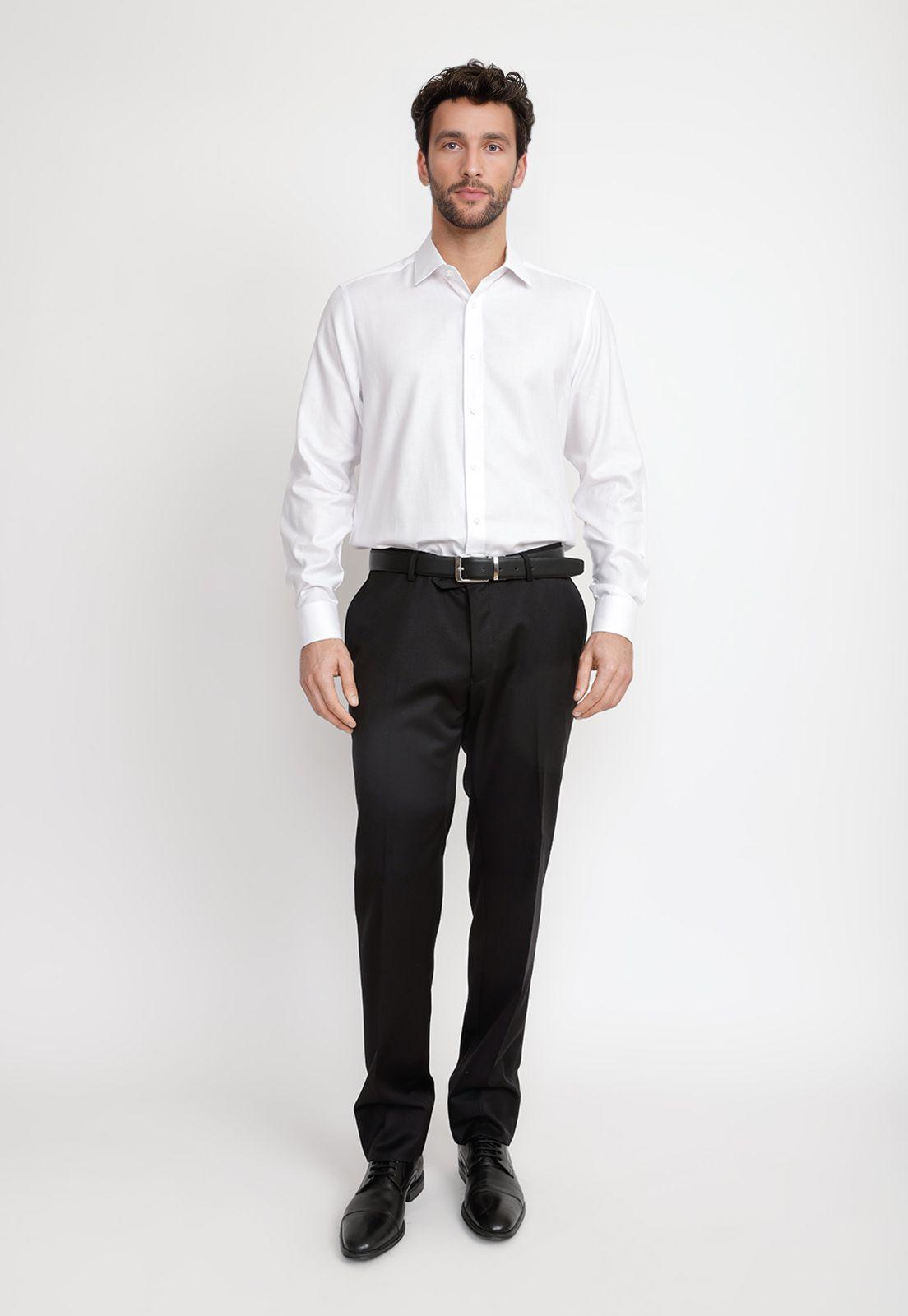 Camisa Hombre Formal Twill Classic Blanco-1