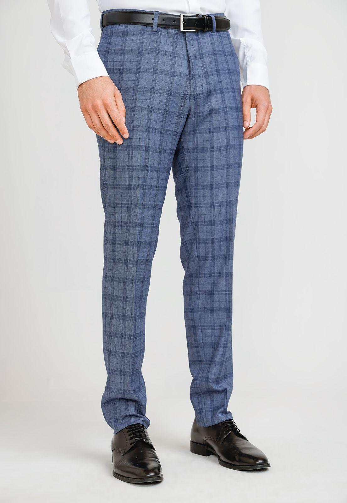 Pantalón Formal Hombre Suit Separate Azul Piedra-0