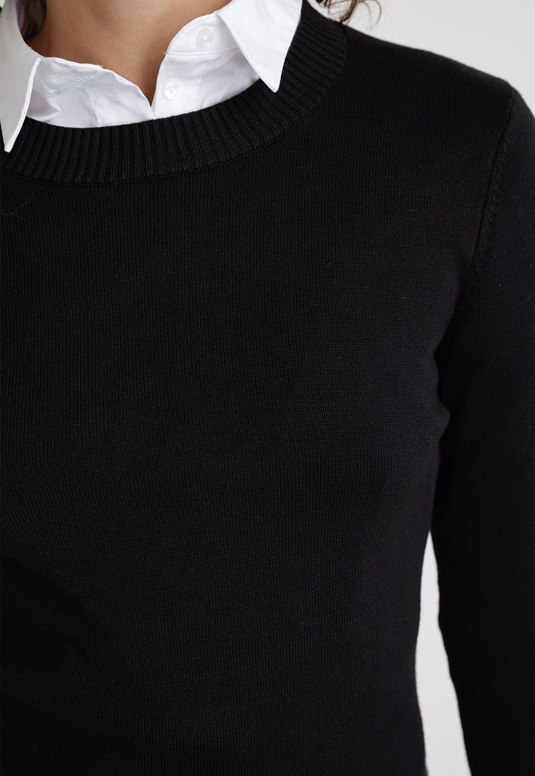 Tejido De Mujer Modelo Aroa Color Negro-2