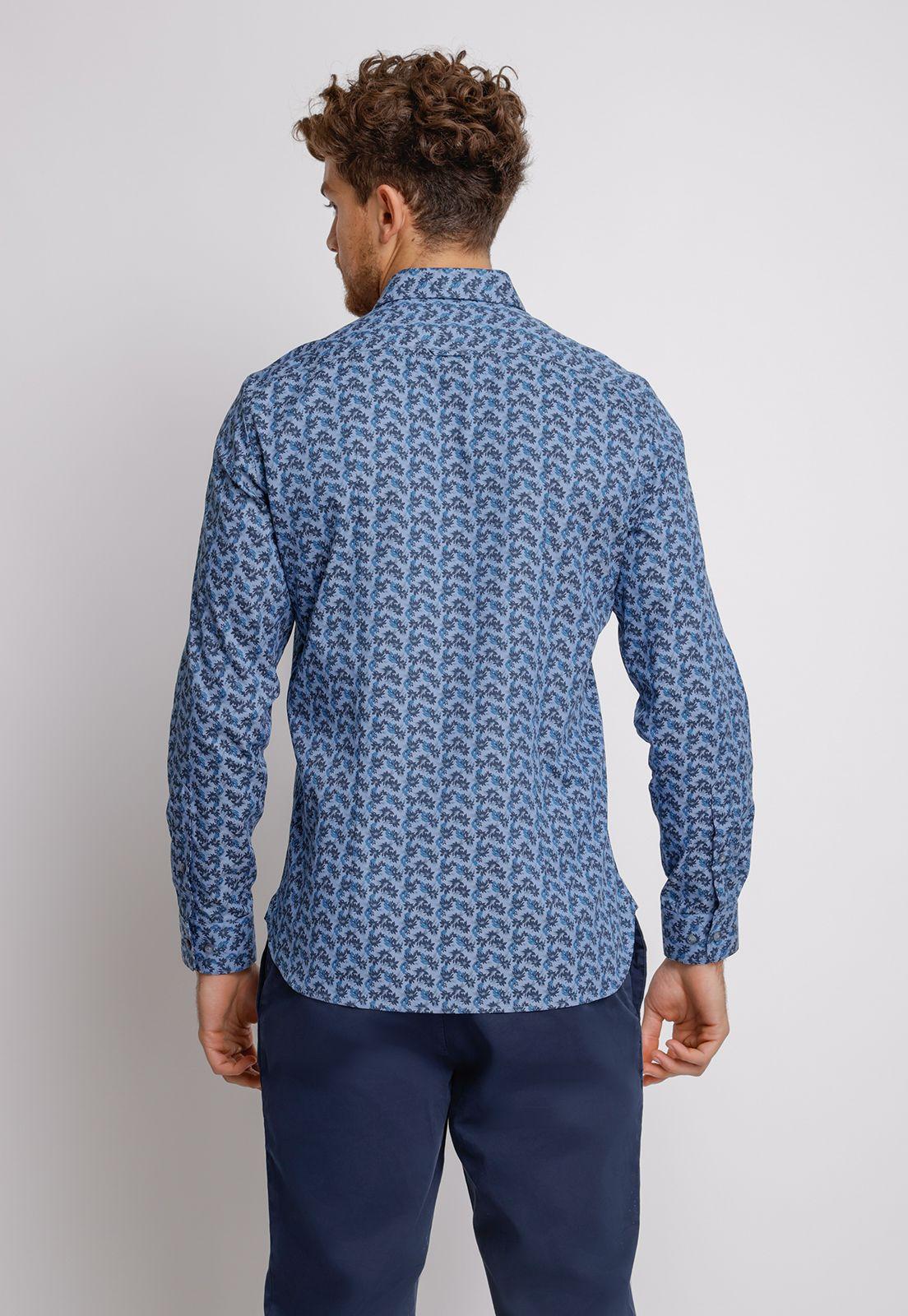 Camisa  Hombre Slim Fit Europe Algodón Índigo-1
