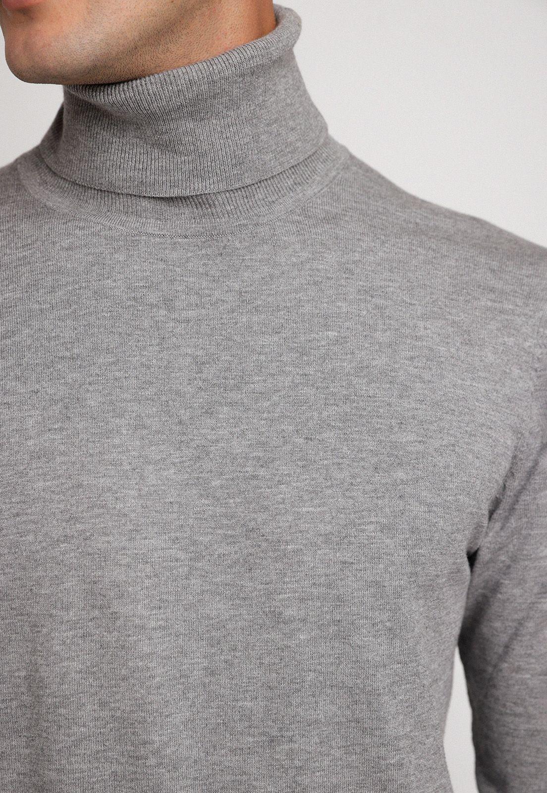 Sweater Tech Gris Cuello Alto-2