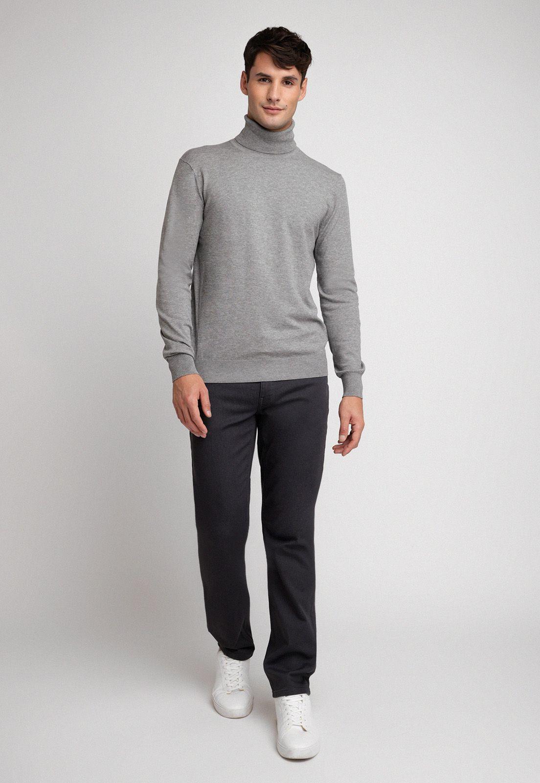 Sweater Tech Gris Cuello Alto-3