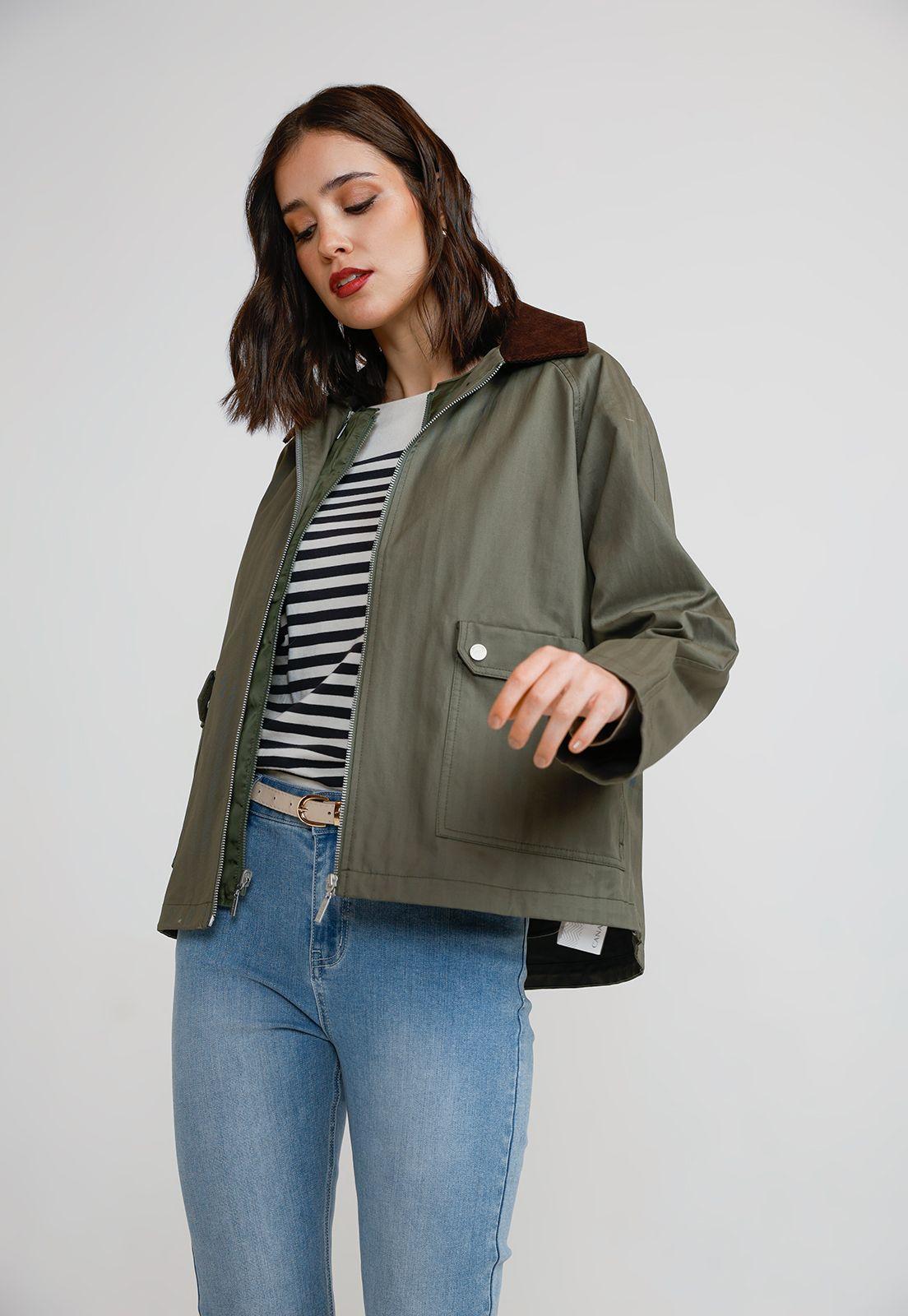 Parka 3 en 1 Mujer Algodón y Poliéster Oliva-0