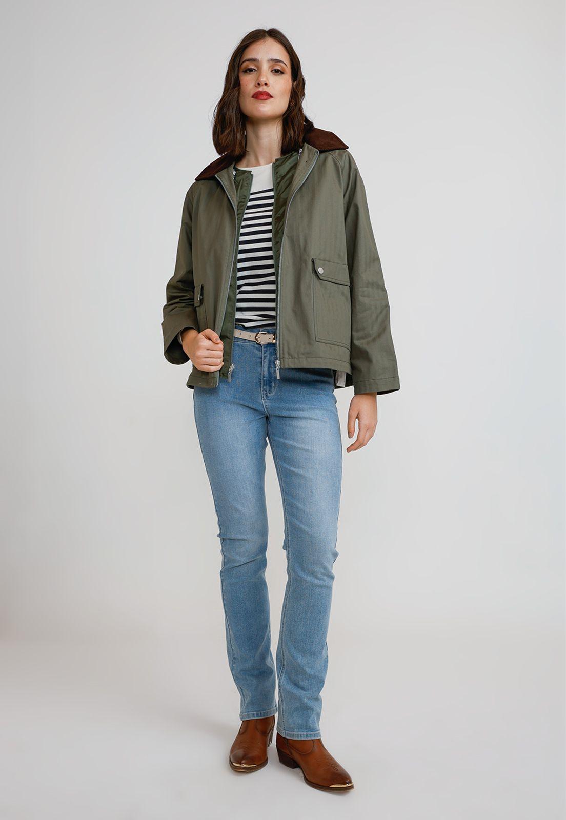 Parka 3 en 1 Mujer Algodón y Poliéster Oliva-6