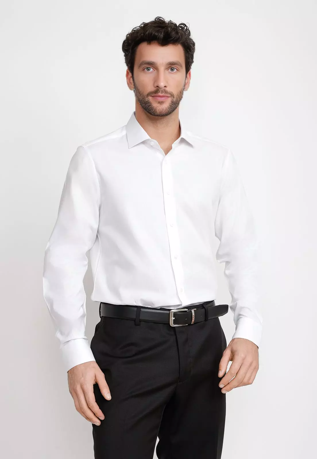 Camisa Hombre Formal Dobby Classic B Blanco-0