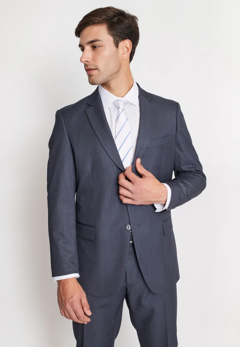 Traje Formal Básico Regular Twill Marengo-0