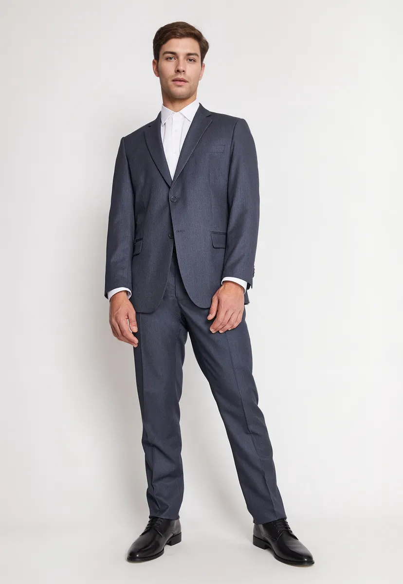Traje Formal Básico Regular Twill Marengo-1