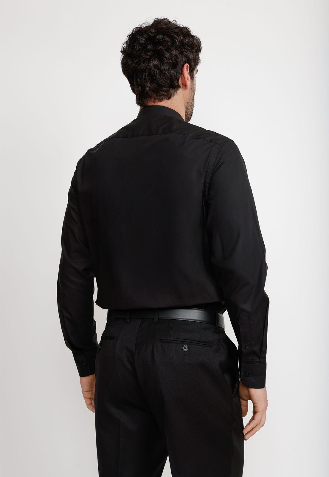 Camisa Hombre Formal Popelina Classic Negro-1