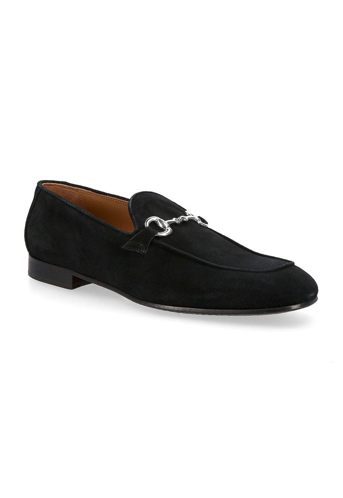 Mocasines Casual Italianos Proceno Moc Toe Bit Loafer Negro-0