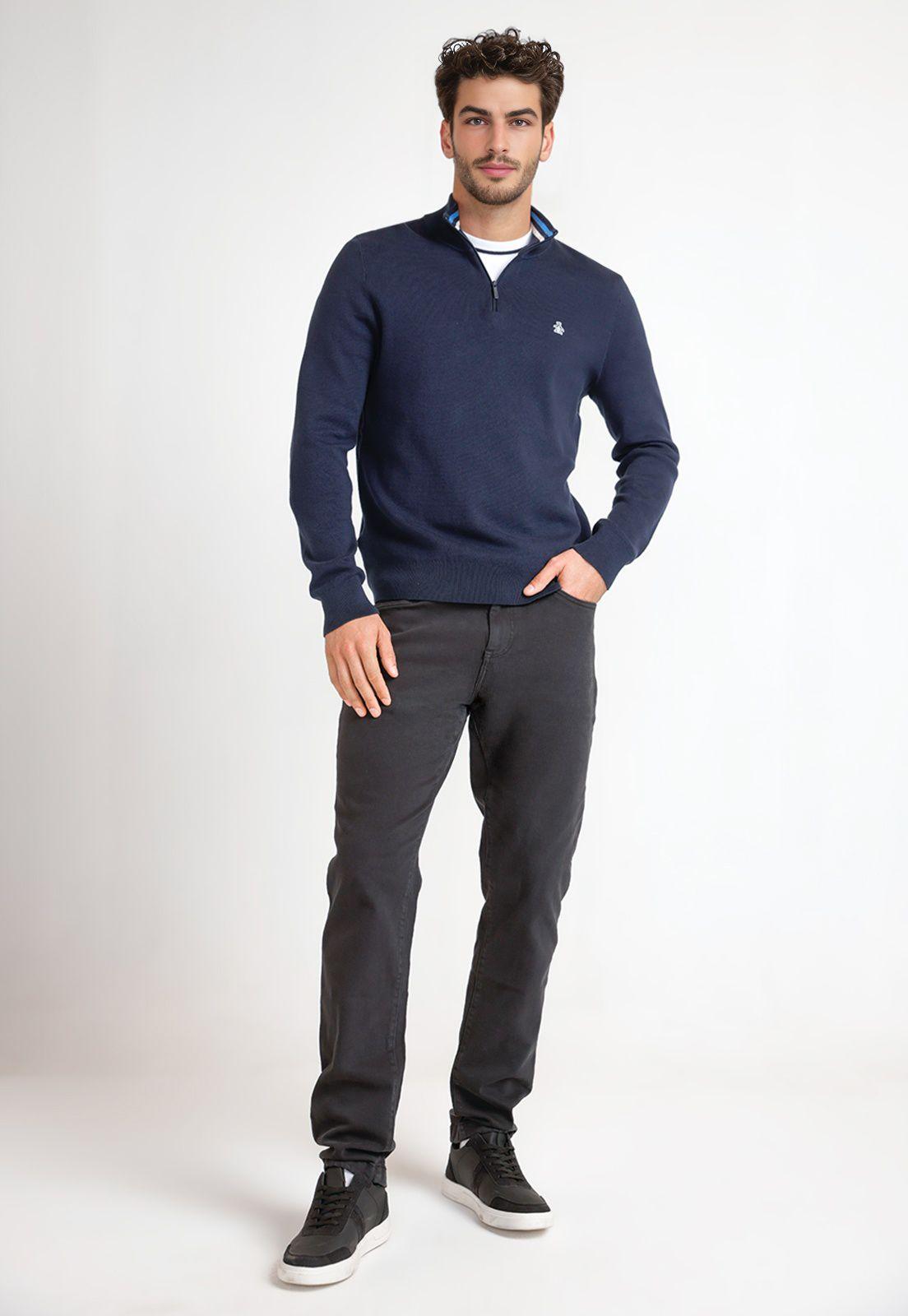Tejido Hombre Algodón Navy-3